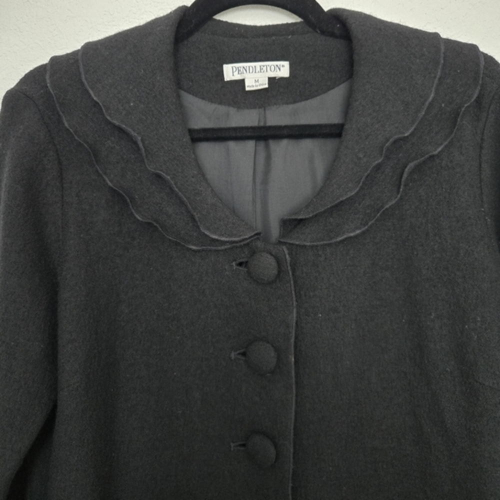 Pendleton‎ M Black Wool Three Button Coat - image 4